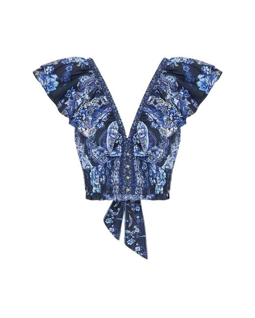 Sleeveless Tops Camilla de color Blue