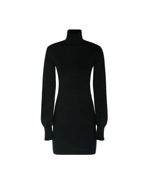 Vestido mini de lana y seda leandro negro Max Mara de color Black