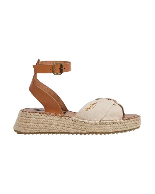 Pepe Jeans Brown Flat Sandals