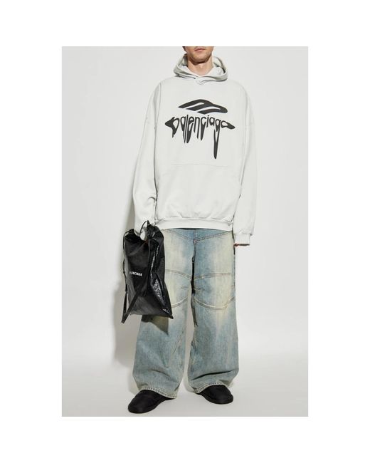 Balenciaga White Hoodies for men