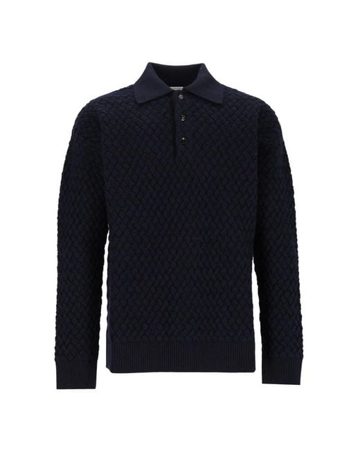 Bottega Veneta Blue Round-Neck Knitwear for men