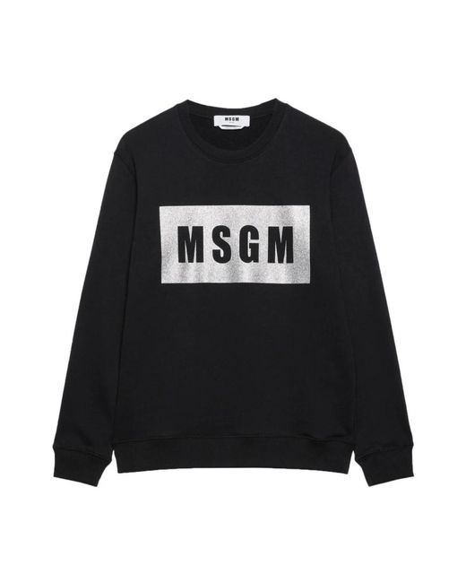 MSGM Hoodies & Sweatvesten ,Zwart ,Katoen 99C Sweatshirt in het Black