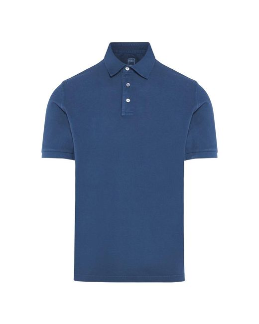 Fedeli Blue Polo Shirts for men
