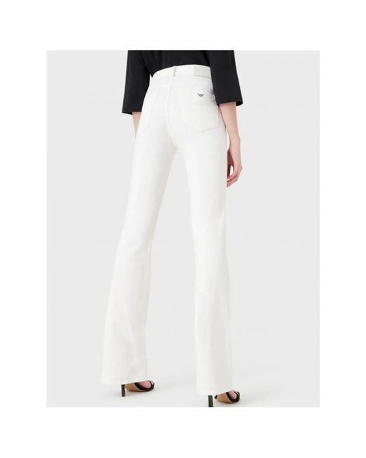 Emporio Armani White Bootcut Jeans