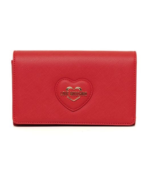 Shoulder Bags di Love Moschino in Red