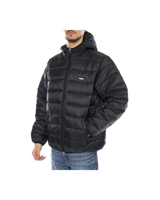 Winter Jackets Obey de hombre de color Black
