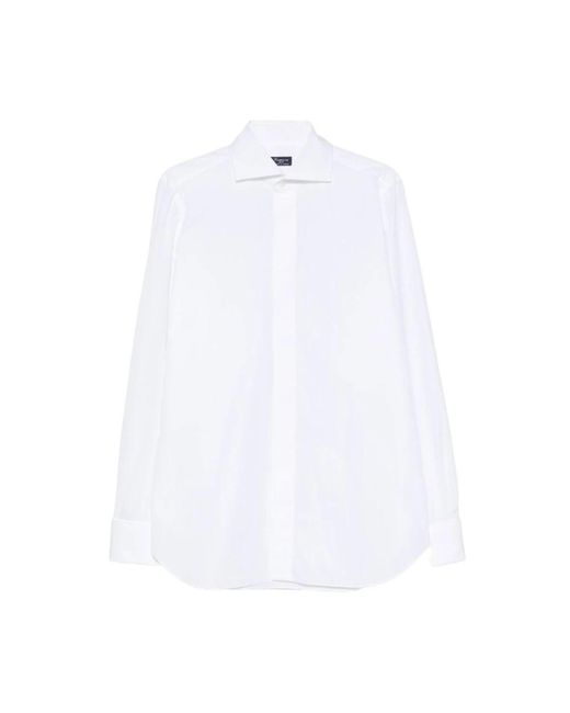 Finamore 1925 White Formal Shirts for men