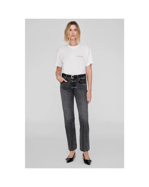 Anine Bing Walker Tee Lyrics in het White