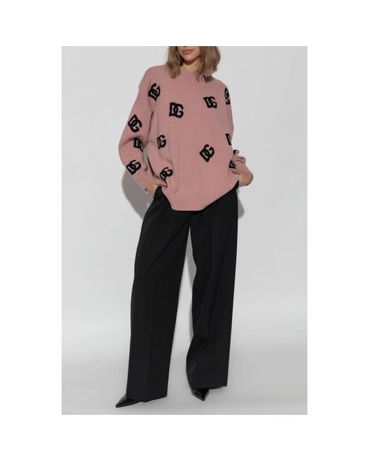 Dolce & Gabbana Pink Monogramm pullover