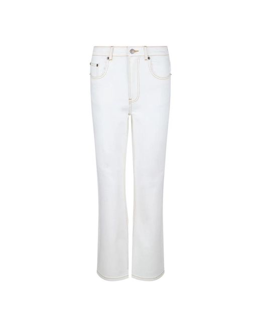 Tory Burch White Boot-Cut Jeans