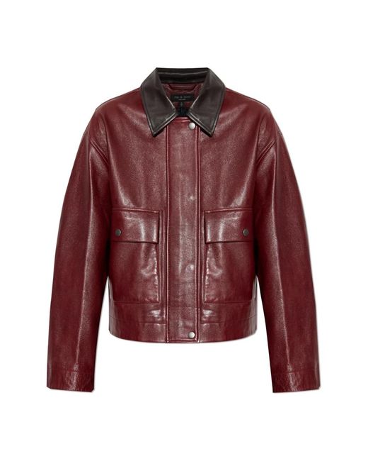 Leather Jackets di Rag & Bone in Red
