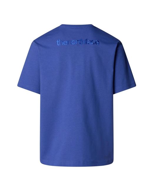 The North Face Blue Ss Logo Rmst Relaxed Tee for men