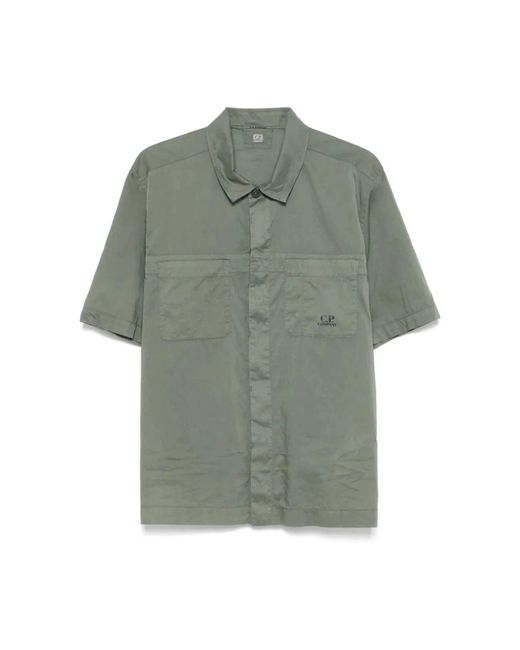 C P Company Short Sleeve Shirts in het Green voor heren
