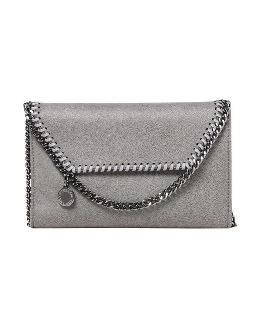 Stella McCartney Gray Graue Chain Wallet Clutch Tasche
