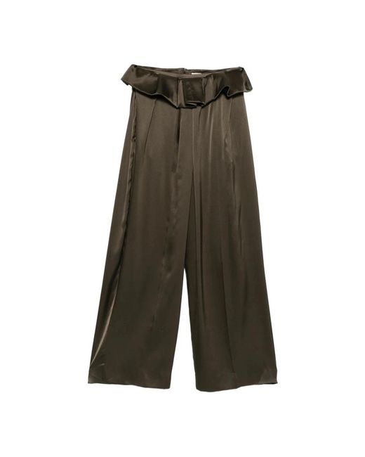 Khaite Green Wide Trousers