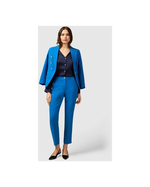 Slim-Fit Trousers di Oltre in Blue