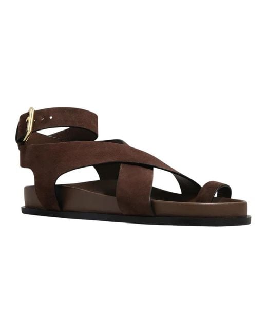 A.Emery Brown Flat Sandals