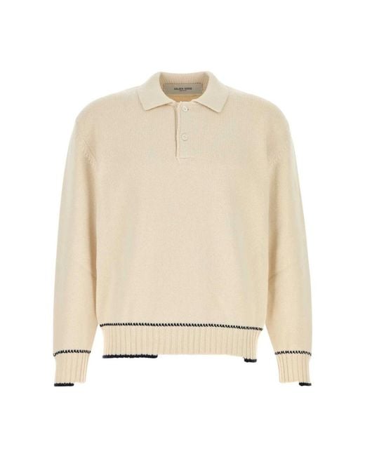 Golden Goose Deluxe Brand Natural Polo Shirts for men
