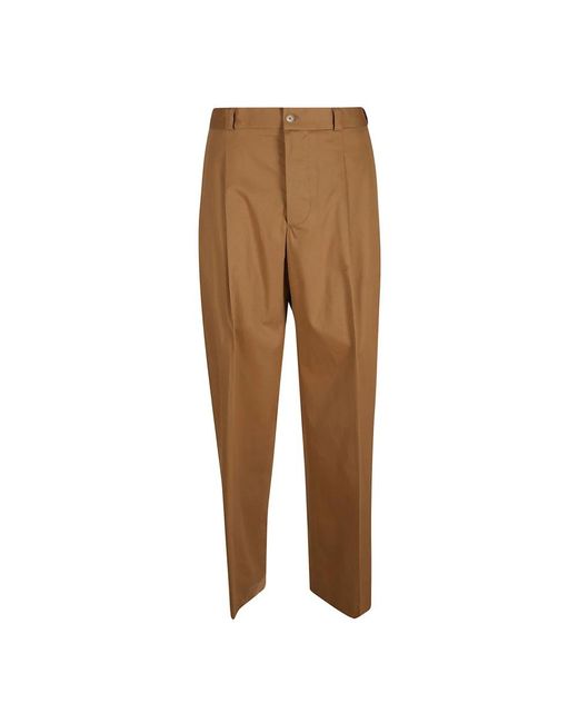 Laneus Brown Wide Trousers for men
