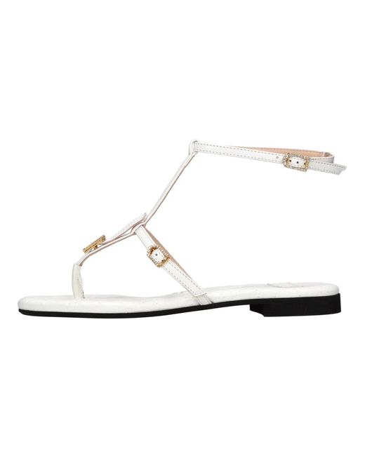 N°21 White Flat Sandals