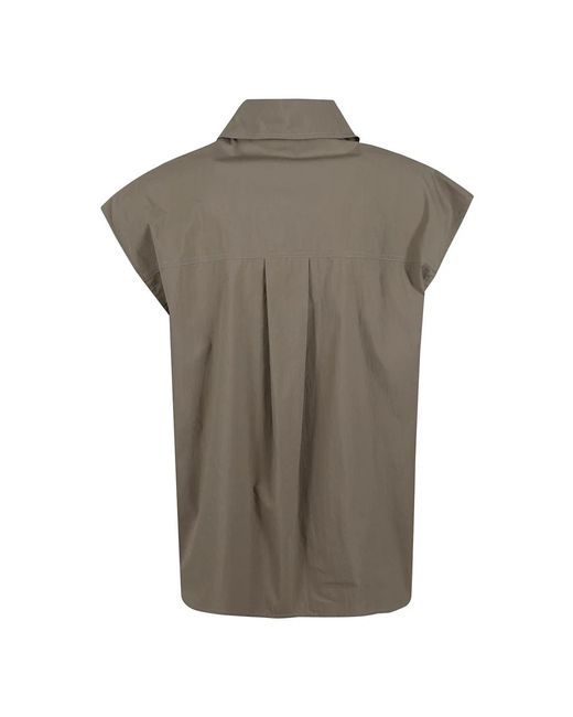P.A.R.O.S.H. Overhemden ,Grijs ,Katoen Katoenen Ninja Shirt in het Brown