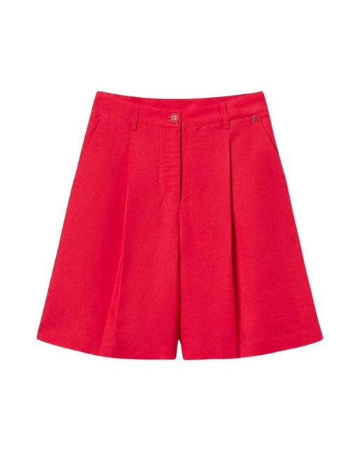 Twinset Red Casual Shorts