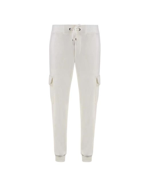 Moorer Broeken ,Wit ,Wol Wollen Trainingsbroeken Met Zakken En Boorden in het Gray voor heren