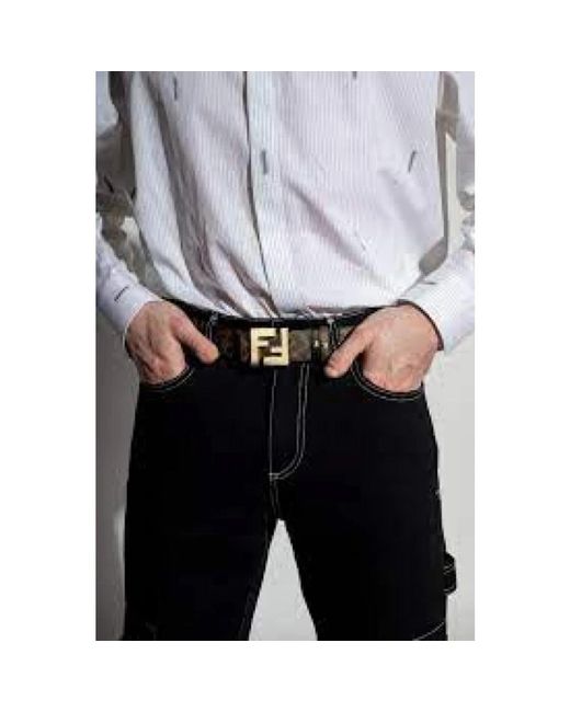 Fendi Black Belts for men