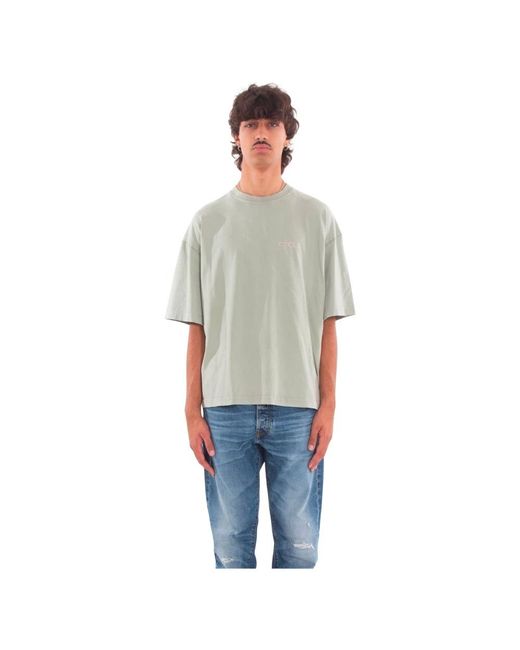 CYCLE Tops ,Groen ,Resin Sprayed Jersey Tee in het Gray voor heren