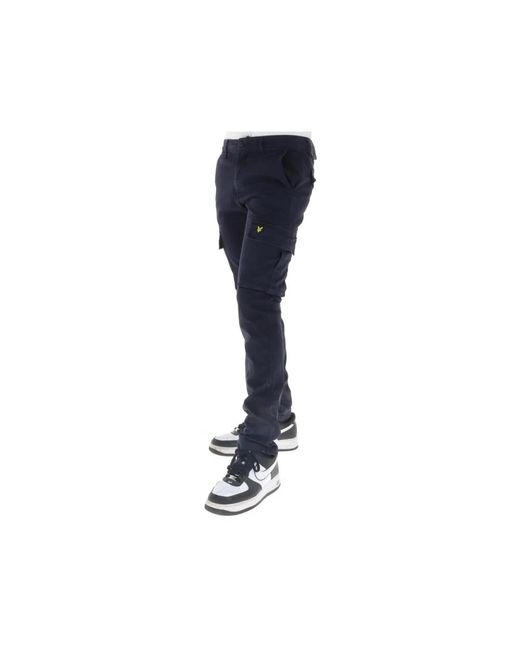 Lyle & Scott Blue Slim-Fit Trousers for men