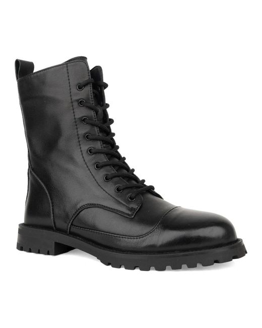 Linda Baumann Black Lace-Up Boots
