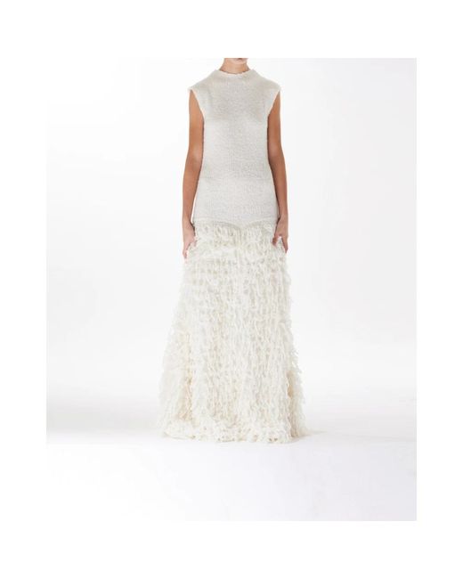 Genny White Knitted Dresses