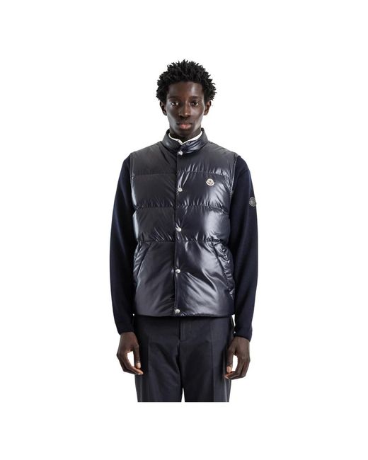 Moncler Black Vests for men
