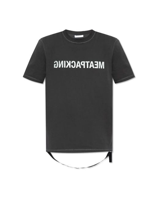 T-Shirts Helmut Lang de hombre de color Black