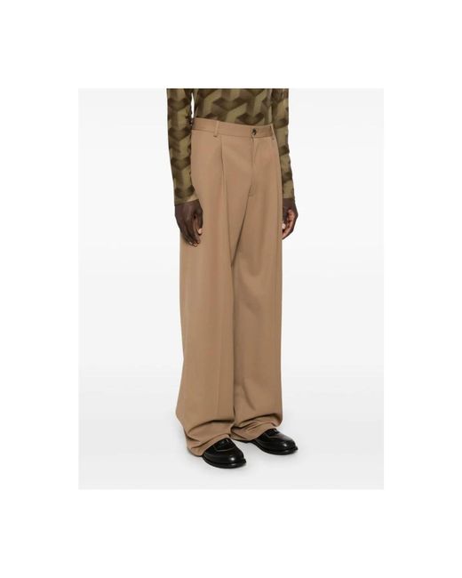 Dries Van Noten Natural Wide Trousers for men