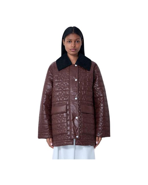 Winter Jackets Ganni de color Brown