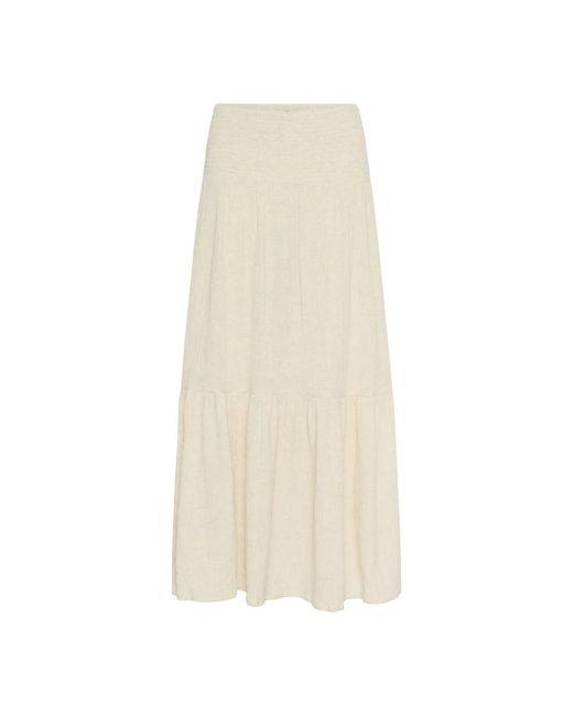 Maxi Skirts Kaffe de color Natural