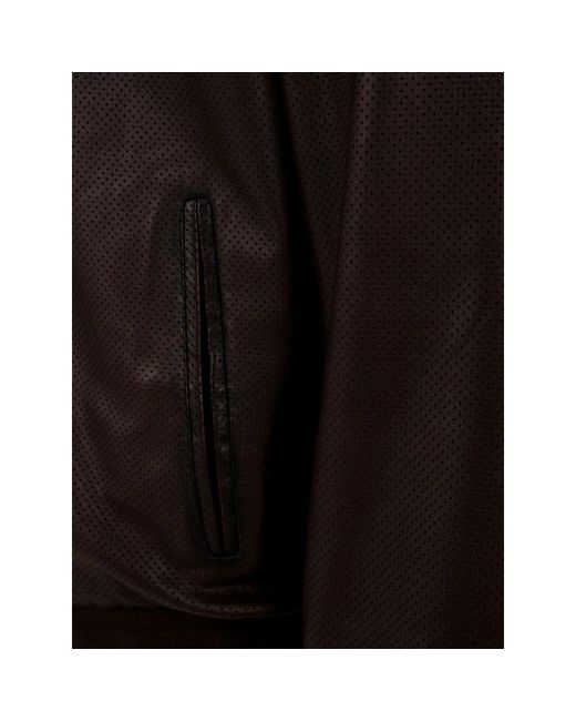 The Jack Leathers Jassen ,Bruin ,Leer Adam Perfo Rev 06 Leren Jassen in het Black voor heren