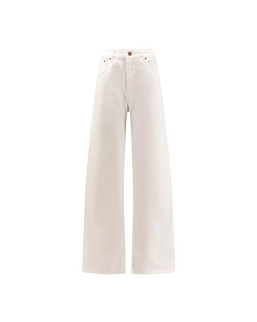 Aspesi White Wide Jeans