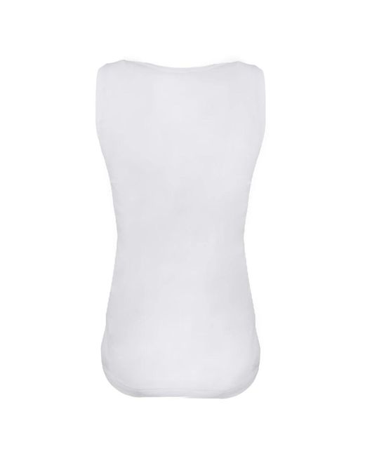 Emporio Armani White Sleeveless Tops