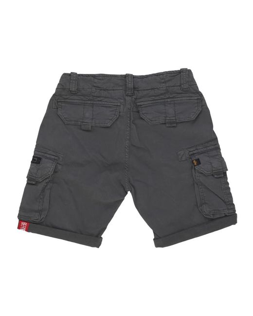 Alpha Industries Gray Casual Shorts for men