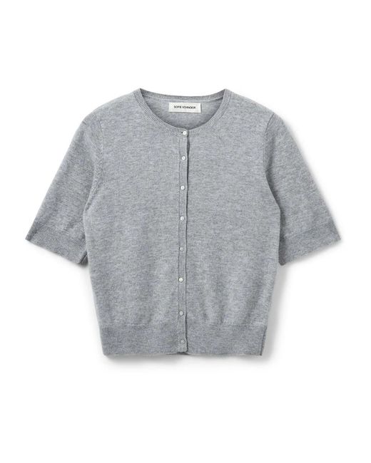 Sofie Schnoor Truien & Vesten ,Grijs ,Leer T-Shirts in het Gray