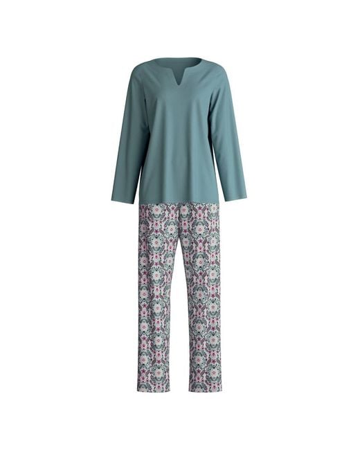 Calida Comfortabele Pyjamaset in het Blue