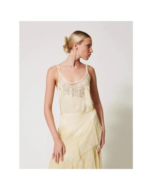 Twinset White Sleeveless Tops