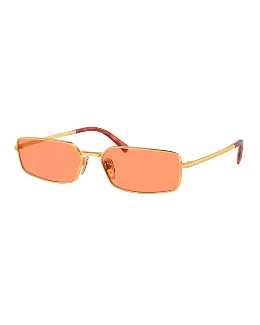 Prada Pink Oversized Gold Sunglasses