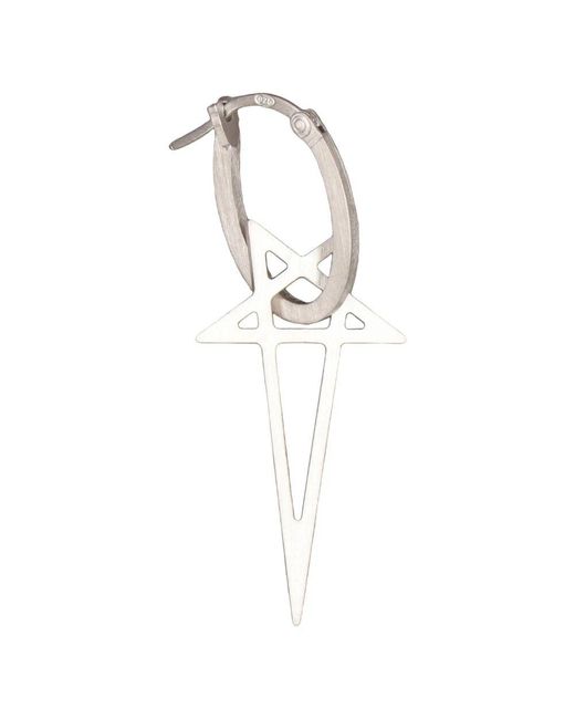 Rick Owens Messing Ohrringe in White für Herren