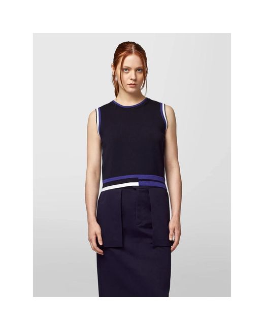 Sleeveless Tops Alpha Studio de color Blue