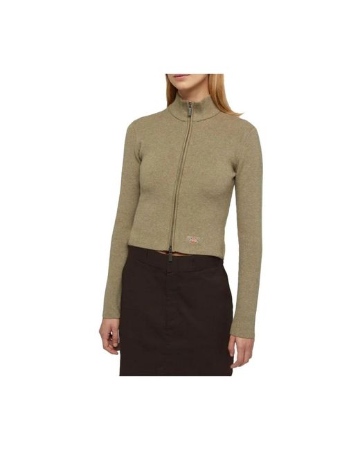 Dickies Truien & Vesten ,Groen ,Rib Zip-Th Jas in het Green