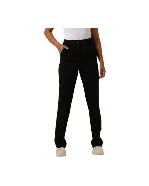 Modström Broeken ,Zwart ,Polyester Gale Straight Pants in het Black