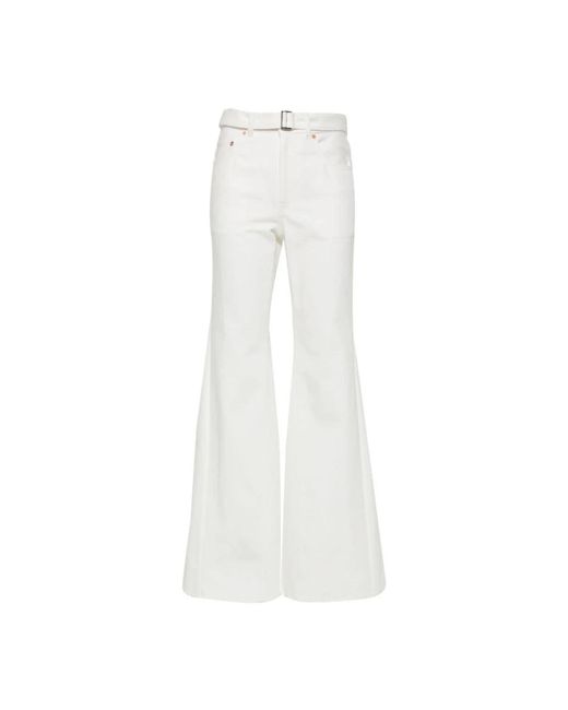 Sacai White Flare Jeans